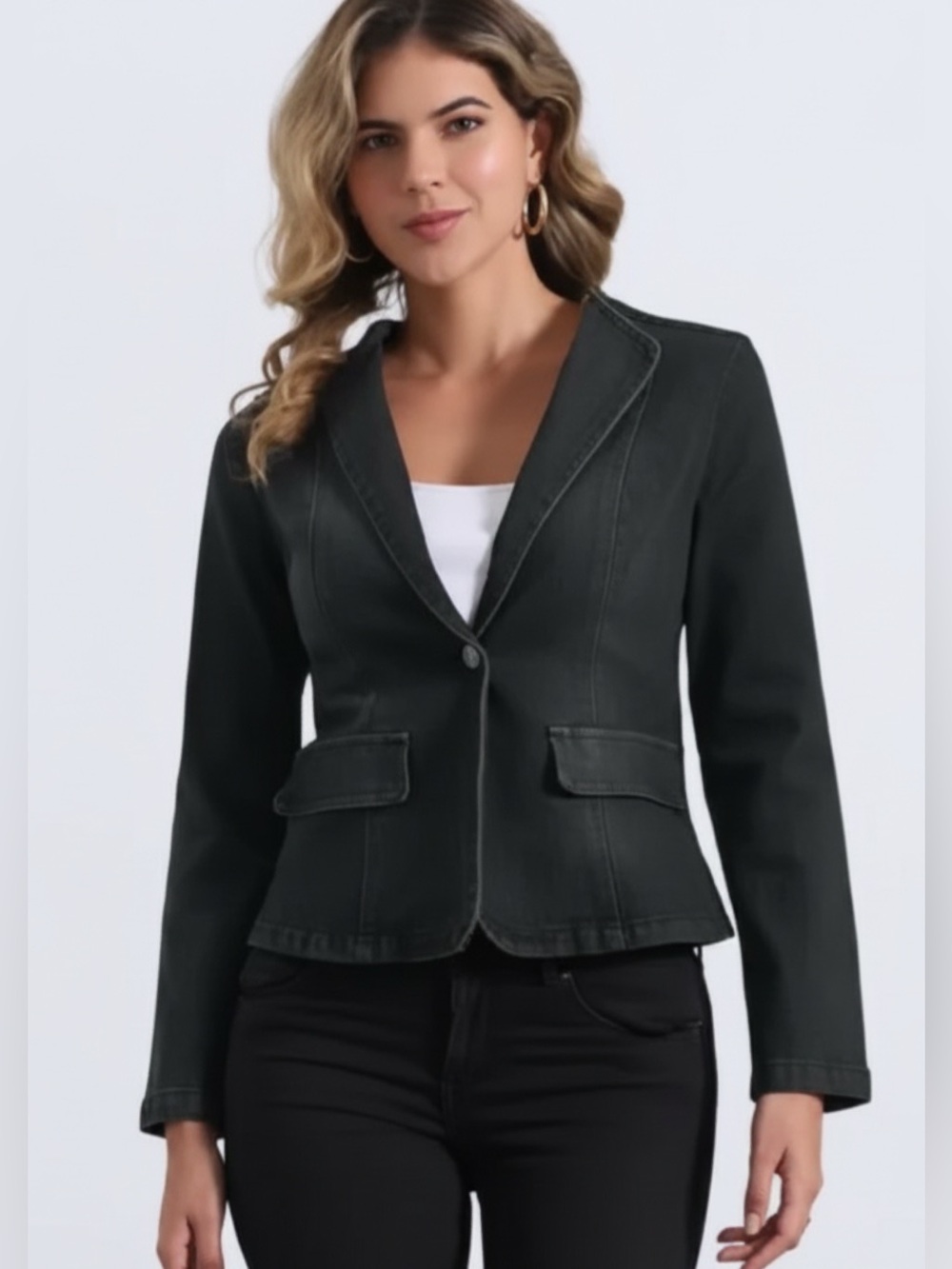 Classic Black Jean Jacket - Picture 3 of 5
